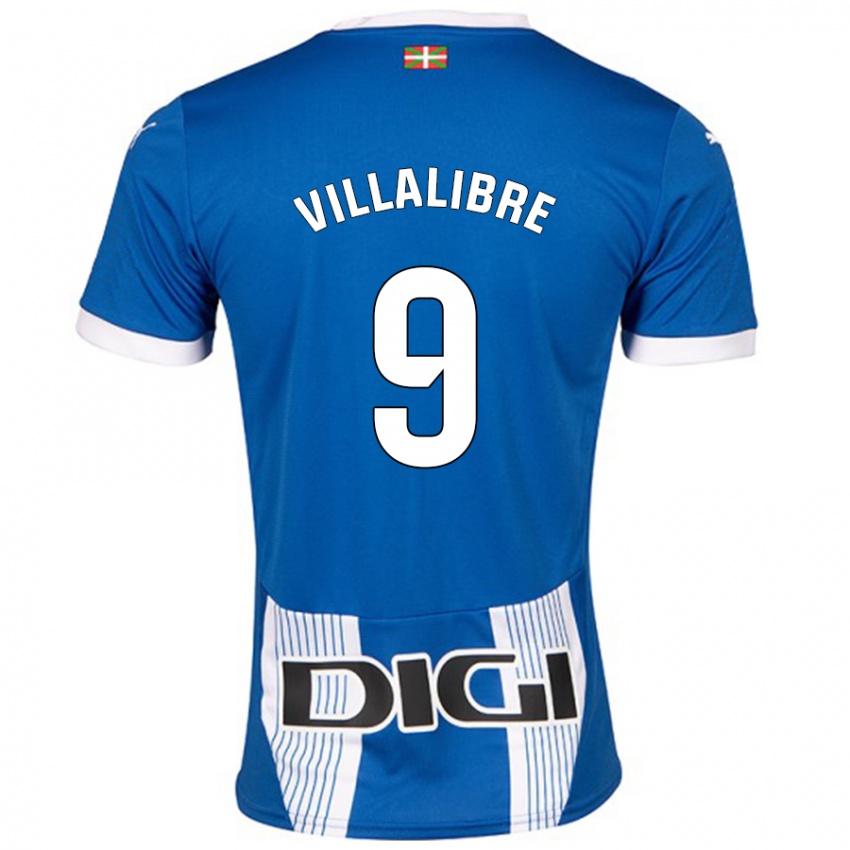 Niño Camiseta Asier Villalibre #9 Azul 1ª Equipación 2024/25 La Camisa Argentina