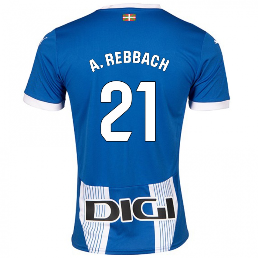 Niño Camiseta Abde Rebbach #21 Azul 1ª Equipación 2024/25 La Camisa Argentina