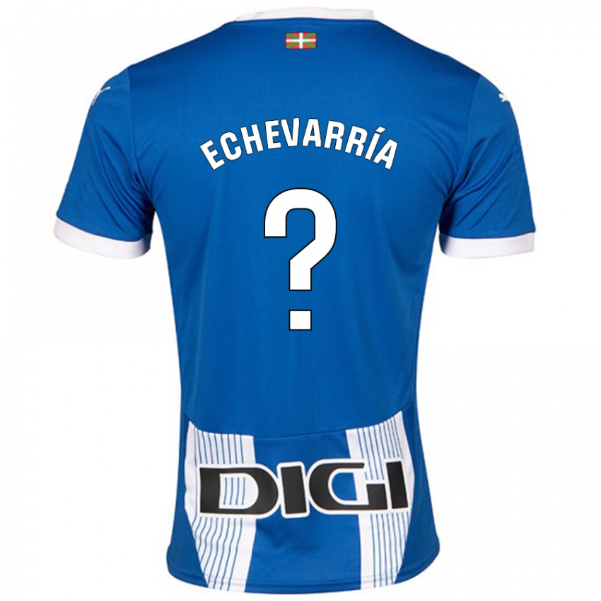 Niño Camiseta Iker Echevarría #0 Azul 1ª Equipación 2024/25 La Camisa Argentina