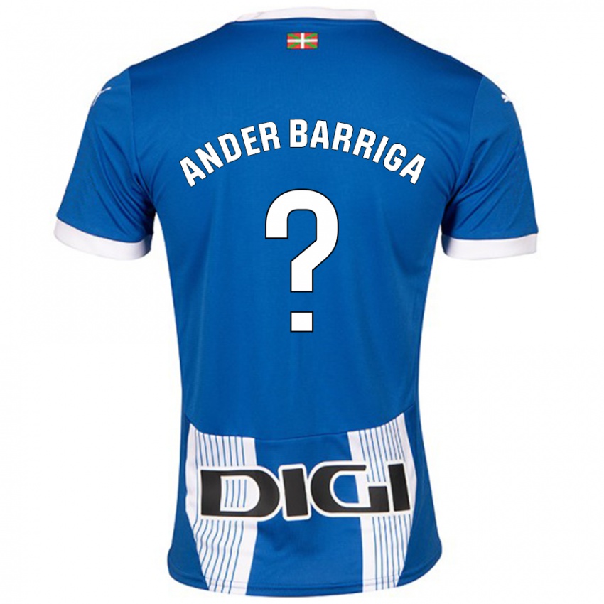 Niño Camiseta Jon Ander Barriga #0 Azul 1ª Equipación 2024/25 La Camisa Argentina