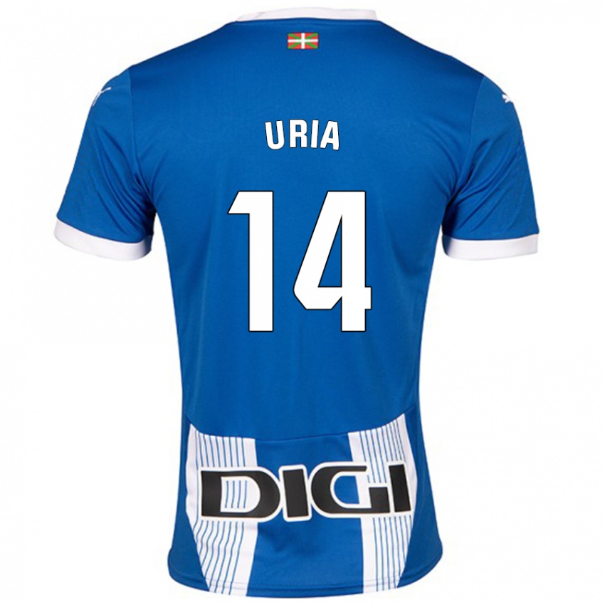 Niño Camiseta Iker Uria #14 Azul 1ª Equipación 2024/25 La Camisa Argentina