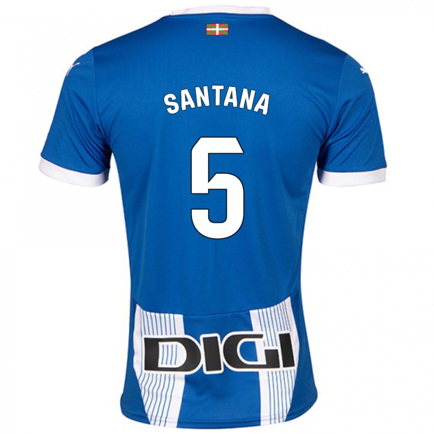 Niño Camiseta Vanesa Santana #5 Azul 1ª Equipación 2024/25 La Camisa Argentina