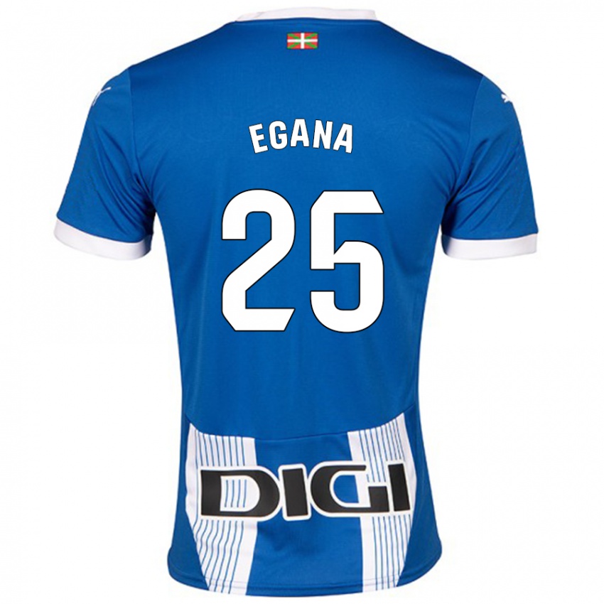 Niño Camiseta Eider Egaña #25 Azul 1ª Equipación 2024/25 La Camisa Argentina