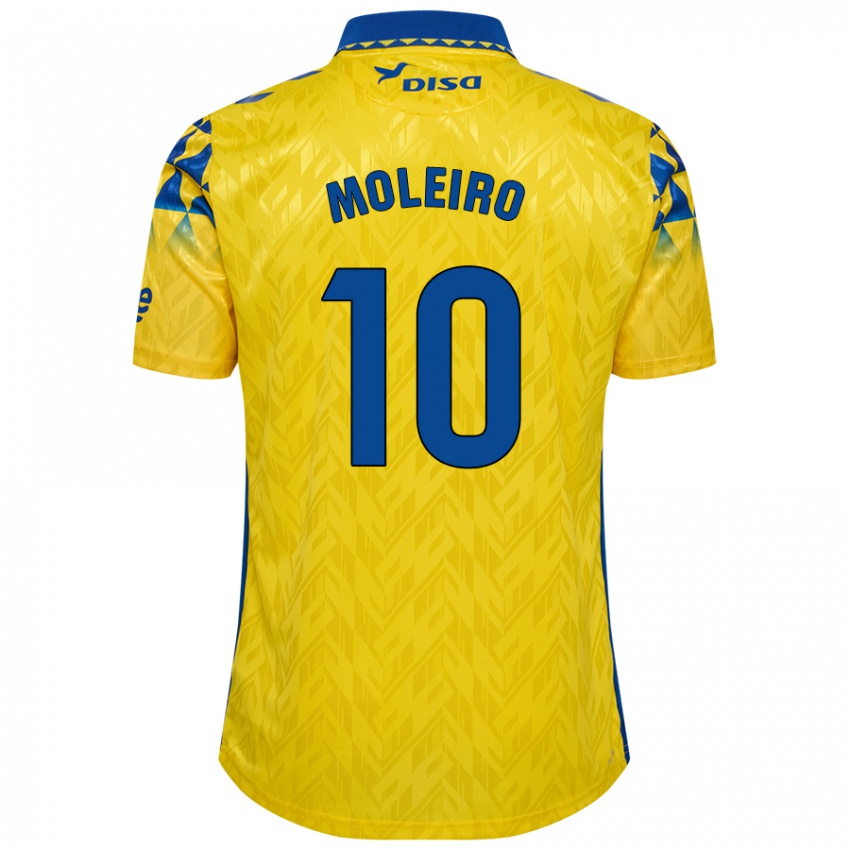 Niño Camiseta Alberto Moleiro #10 Amarillo Azul 1ª Equipación 2024/25 La Camisa Argentina