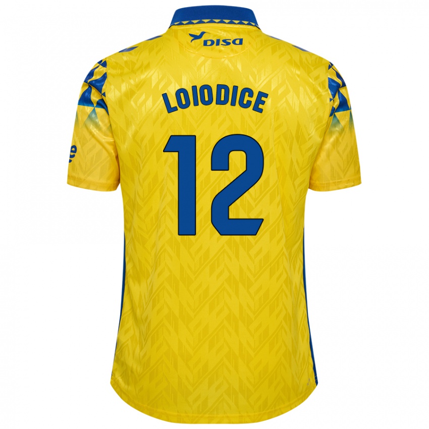 Niño Camiseta Enzo Loiodice #12 Amarillo Azul 1ª Equipación 2024/25 La Camisa Argentina