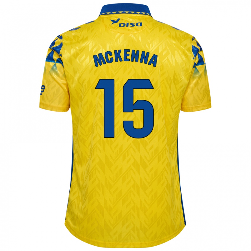 Niño Camiseta Scott Mckenna #15 Amarillo Azul 1ª Equipación 2024/25 La Camisa Argentina