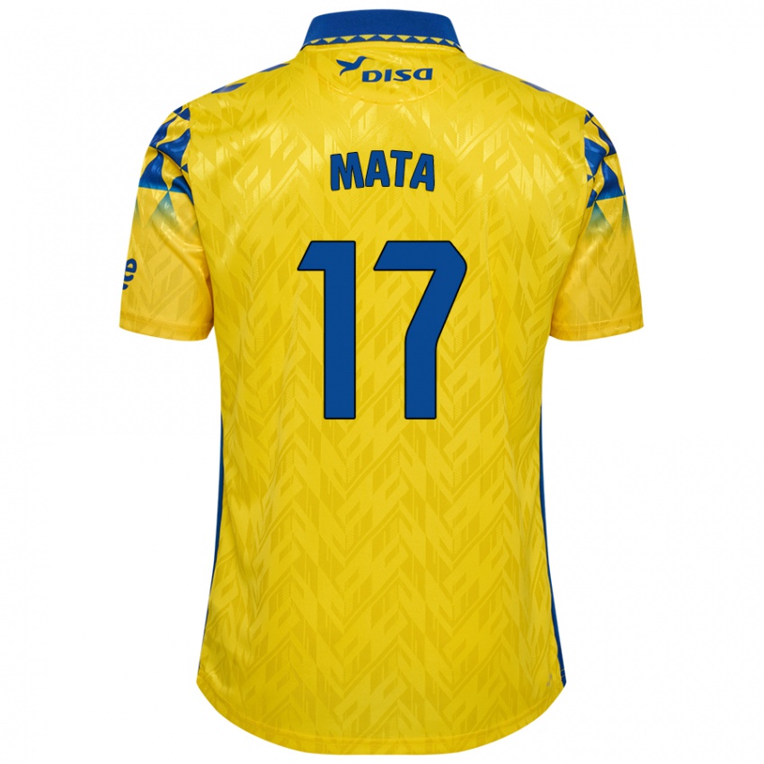 Niño Camiseta Jaime Mata #17 Amarillo Azul 1ª Equipación 2024/25 La Camisa Argentina