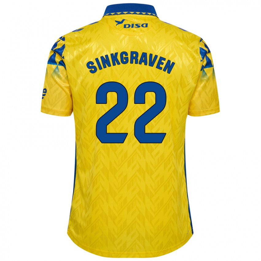 Niño Camiseta Daley Sinkgraven #22 Amarillo Azul 1ª Equipación 2024/25 La Camisa Argentina