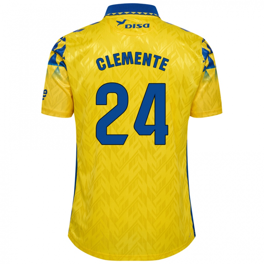 Niño Camiseta Enrique Clemente #24 Amarillo Azul 1ª Equipación 2024/25 La Camisa Argentina