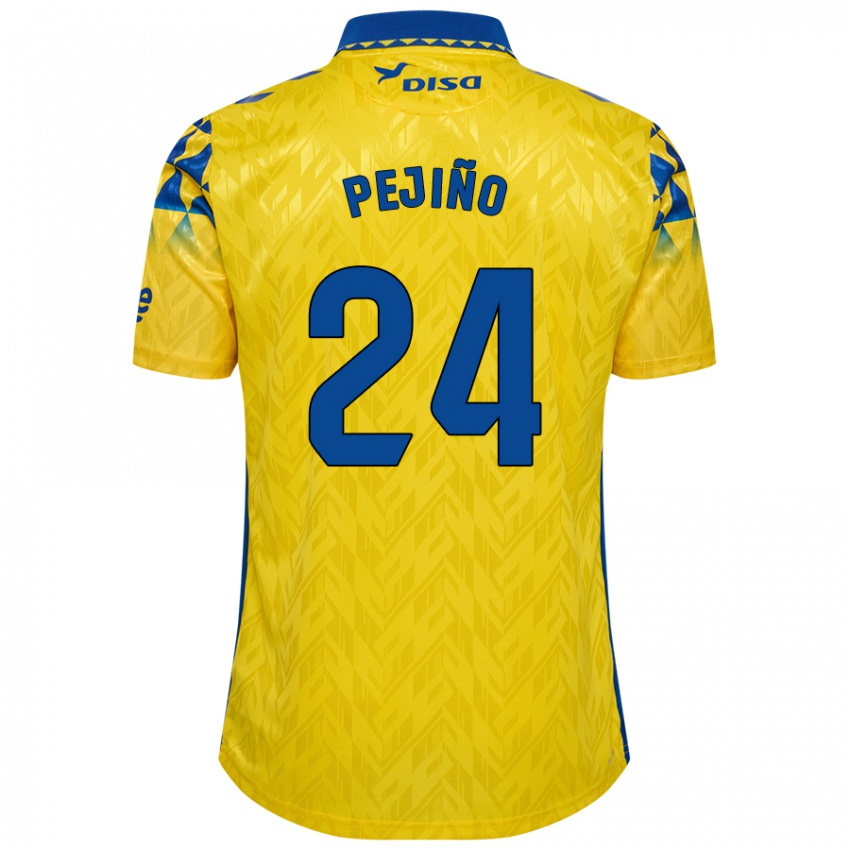 Niño Camiseta Pejiño #24 Amarillo Azul 1ª Equipación 2024/25 La Camisa Argentina