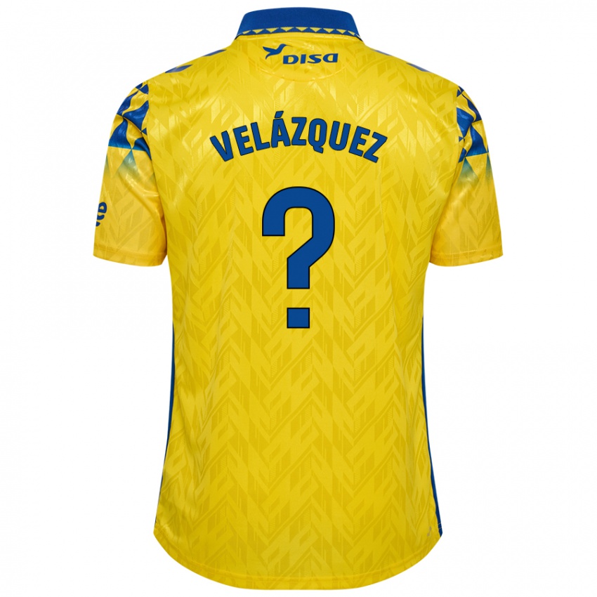 Niño Camiseta Brian Velázquez #0 Amarillo Azul 1ª Equipación 2024/25 La Camisa Argentina