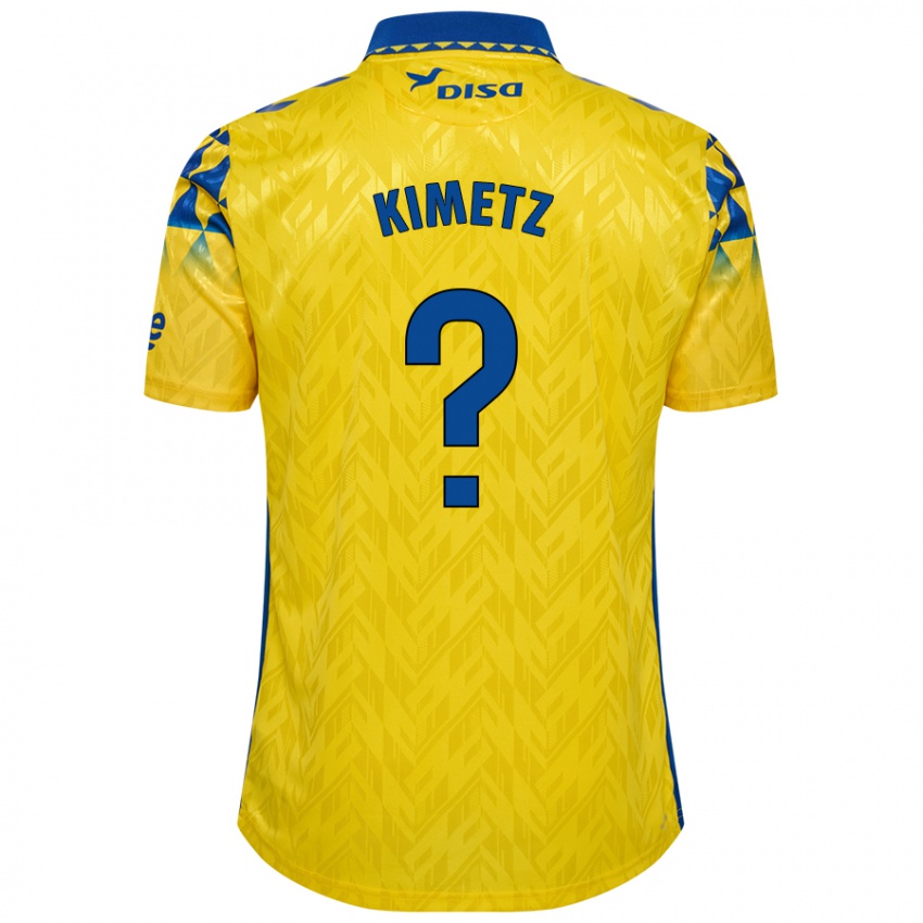 Niño Camiseta Kimetz García #0 Amarillo Azul 1ª Equipación 2024/25 La Camisa Argentina