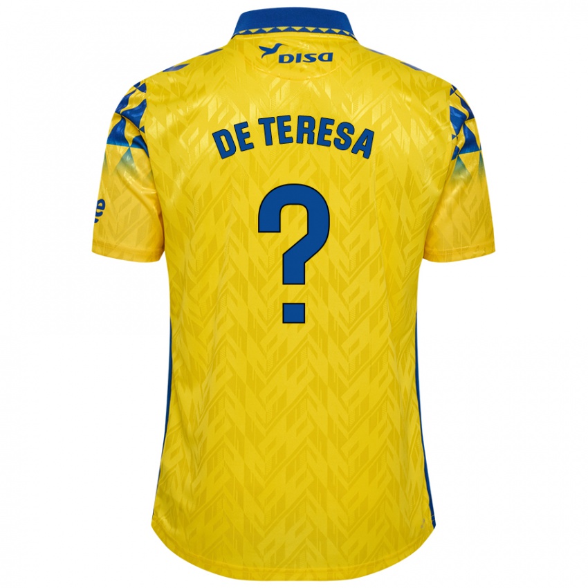 Niño Camiseta Emilio De Teresa #0 Amarillo Azul 1ª Equipación 2024/25 La Camisa Argentina