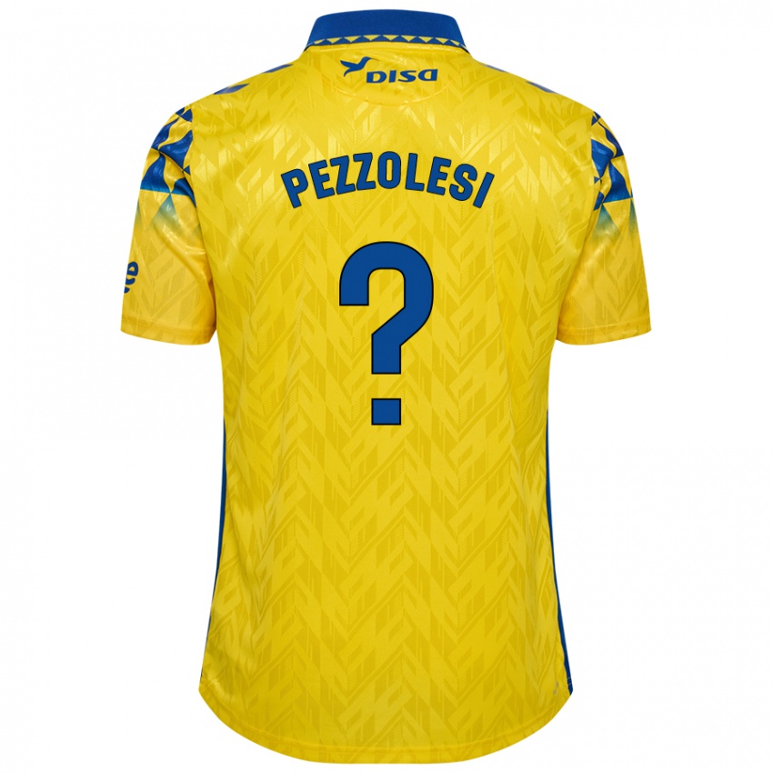 Niño Camiseta Valentín Pezzolesi #0 Amarillo Azul 1ª Equipación 2024/25 La Camisa Argentina