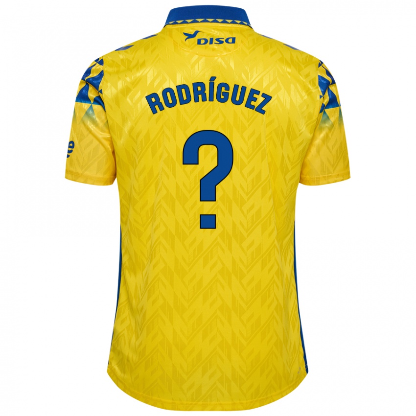 Niño Camiseta David Rodríguez #0 Amarillo Azul 1ª Equipación 2024/25 La Camisa Argentina