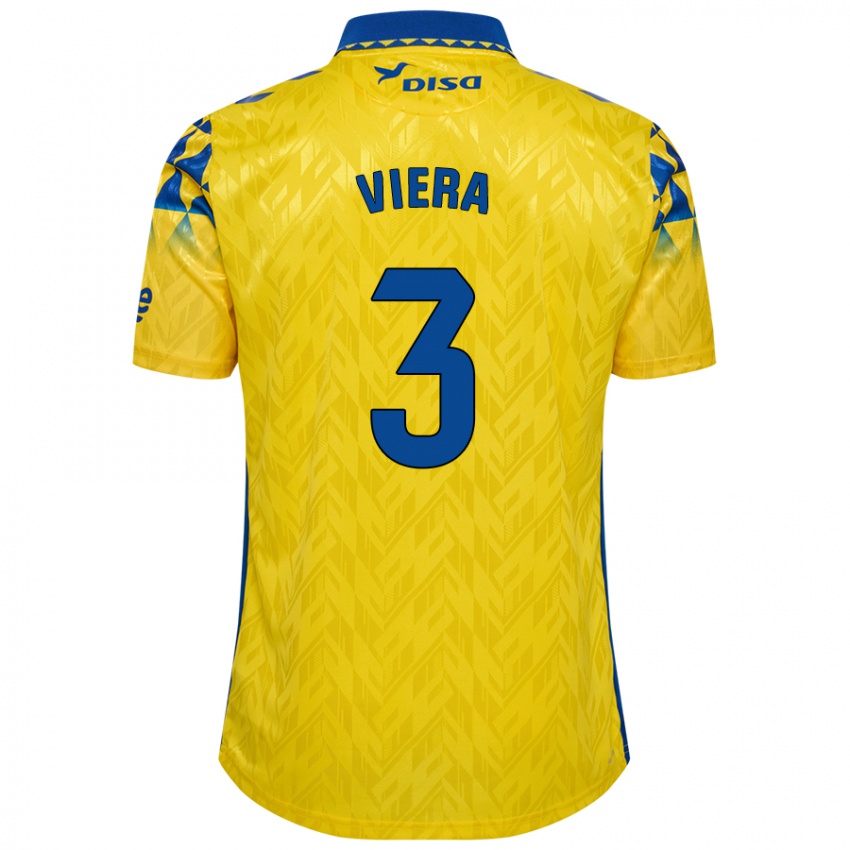 Niño Camiseta Óliver Viera #3 Amarillo Azul 1ª Equipación 2024/25 La Camisa Argentina