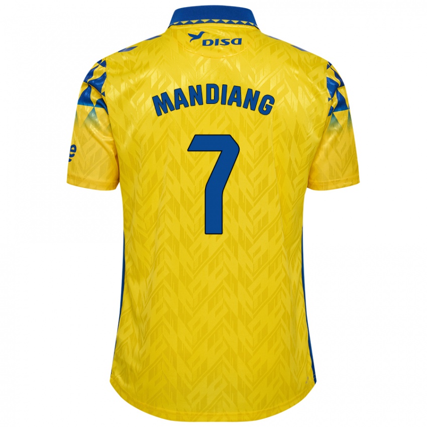 Niño Camiseta Saliou Mandiang #7 Amarillo Azul 1ª Equipación 2024/25 La Camisa Argentina