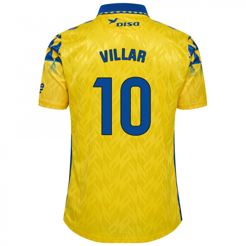 Niño Camiseta Andy Villar #10 Amarillo Azul 1ª Equipación 2024/25 La Camisa Argentina