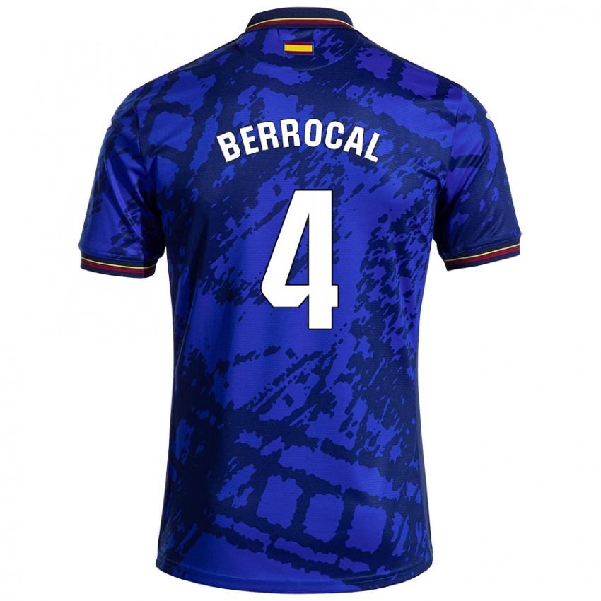 Niño Camiseta Juan Berrocal #4 Azul Más Oscuro 1ª Equipación 2024/25 La Camisa Argentina