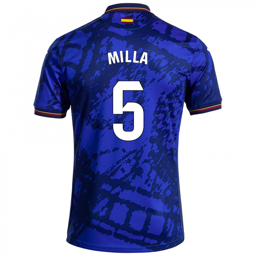 Niño Camiseta Luis Milla #5 Azul Más Oscuro 1ª Equipación 2024/25 La Camisa Argentina