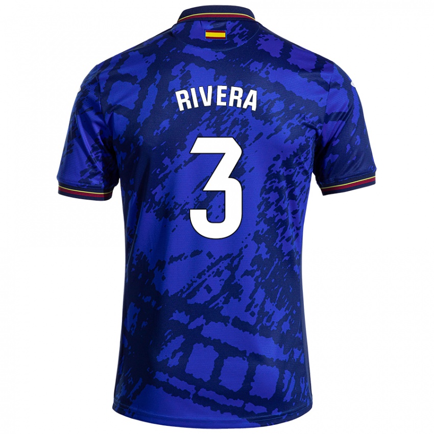 Niño Camiseta Gorka Rivera #3 Azul Más Oscuro 1ª Equipación 2024/25 La Camisa Argentina