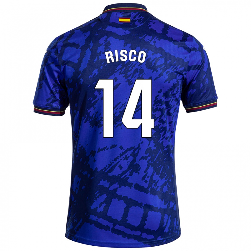 Niño Camiseta Alberto Risco #14 Azul Más Oscuro 1ª Equipación 2024/25 La Camisa Argentina