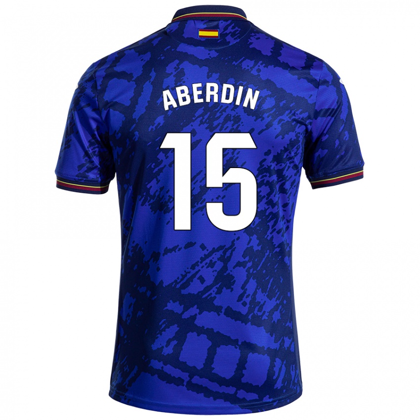 Niño Camiseta Nabil Aberdin #15 Azul Más Oscuro 1ª Equipación 2024/25 La Camisa Argentina