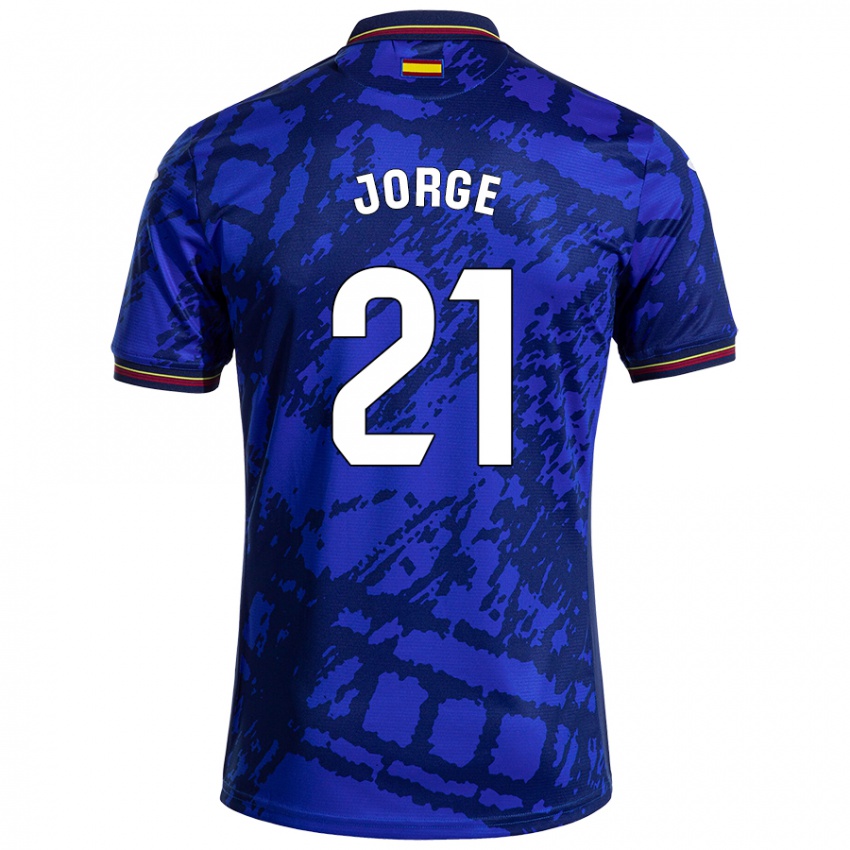 Niño Camiseta Jeremy Jorge #21 Azul Más Oscuro 1ª Equipación 2024/25 La Camisa Argentina