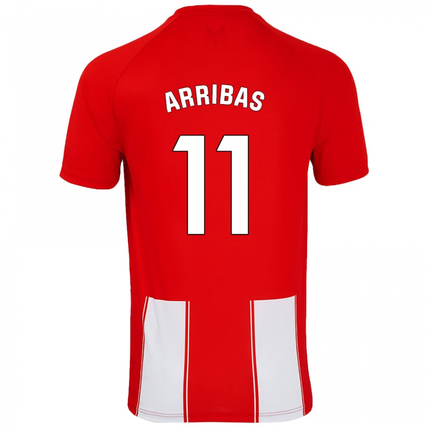 Niño Camiseta Sergio Arribas #11 Rojo Blanco 1ª Equipación 2024/25 La Camisa Argentina