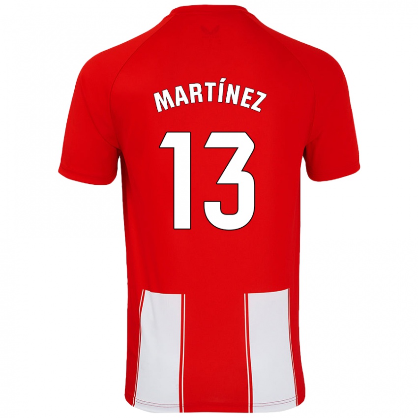 Niño Camiseta Fernando Martínez #13 Rojo Blanco 1ª Equipación 2024/25 La Camisa Argentina