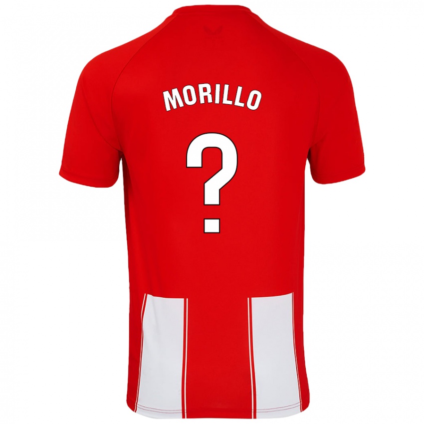 Niño Camiseta Manu Morillo #0 Rojo Blanco 1ª Equipación 2024/25 La Camisa Argentina