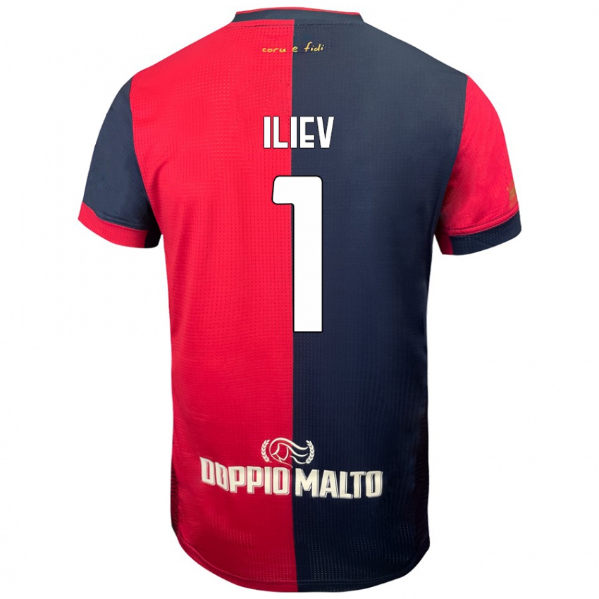 Niño Camiseta Velizar-Iliya Iliev #1 Rojo Azul Más Oscuro 1ª Equipación 2024/25 La Camisa Argentina