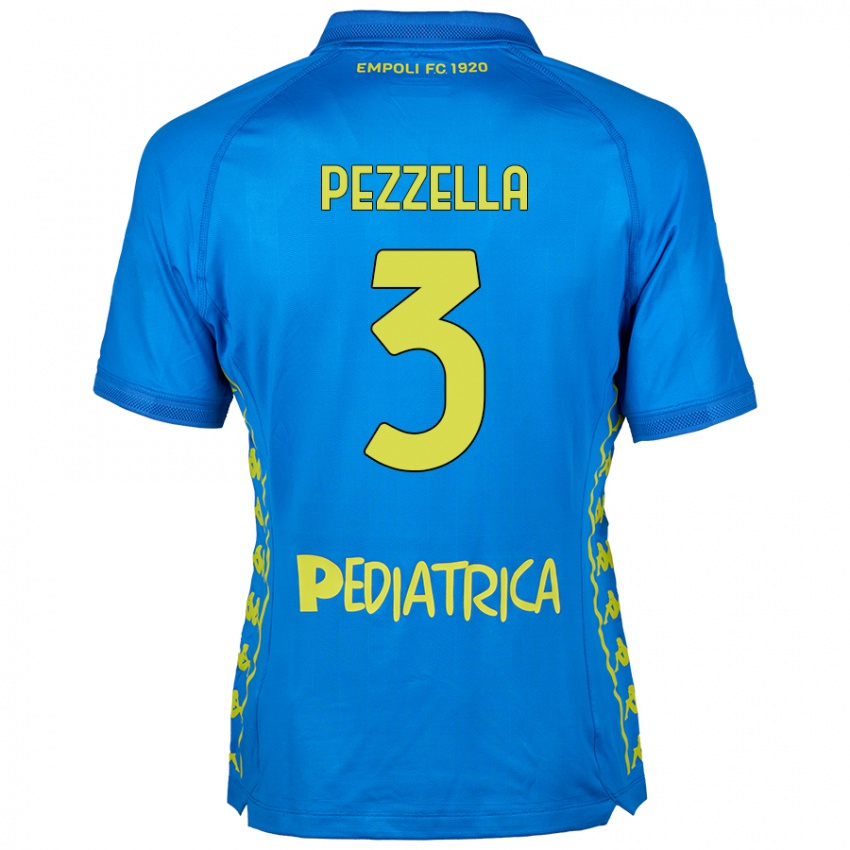 Niño Camiseta Giuseppe Pezzella #3 Azul 1ª Equipación 2024/25 La Camisa Argentina