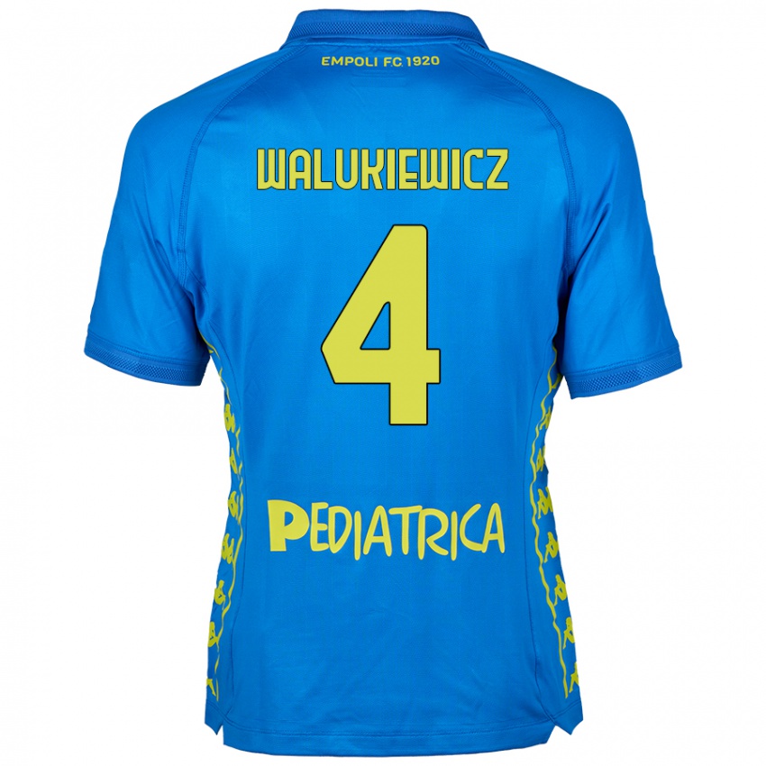 Niño Camiseta Sebastian Walukiewicz #4 Azul 1ª Equipación 2024/25 La Camisa Argentina