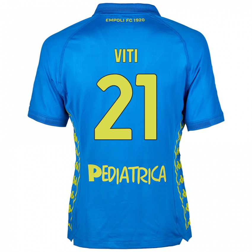 Niño Camiseta Mattia Viti #21 Azul 1ª Equipación 2024/25 La Camisa Argentina