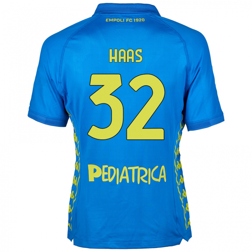 Niño Camiseta Nicolas Haas #32 Azul 1ª Equipación 2024/25 La Camisa Argentina