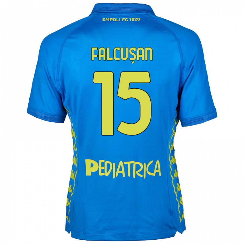 Niño Camiseta Darius Fălcușan #15 Azul 1ª Equipación 2024/25 La Camisa Argentina