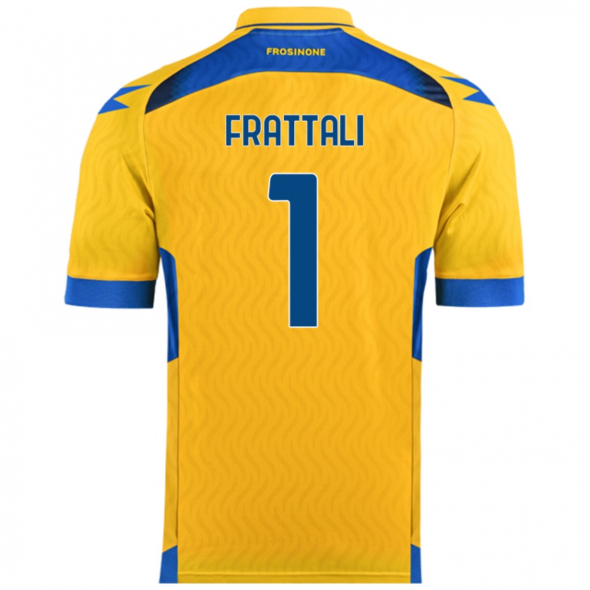 Niño Camiseta Pierluigi Frattali #1 Amarillo 1ª Equipación 2024/25 La Camisa Argentina