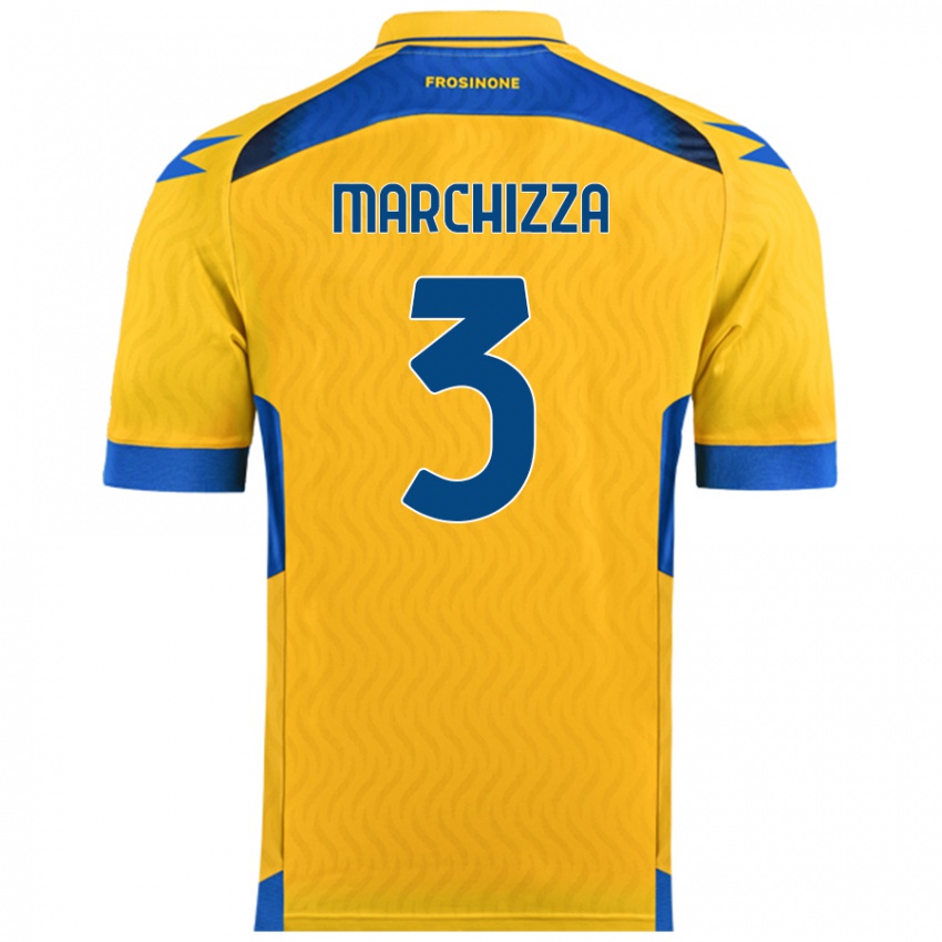 Niño Camiseta Riccardo Marchizza #3 Amarillo 1ª Equipación 2024/25 La Camisa Argentina