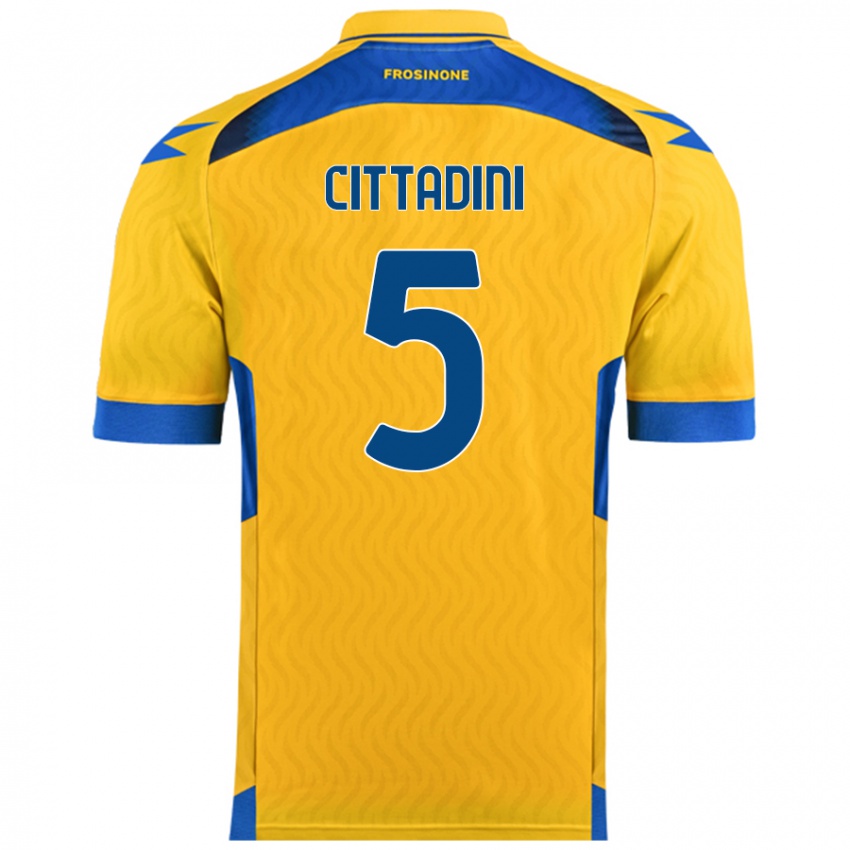 Niño Camiseta Giorgio Cittadini #5 Amarillo 1ª Equipación 2024/25 La Camisa Argentina