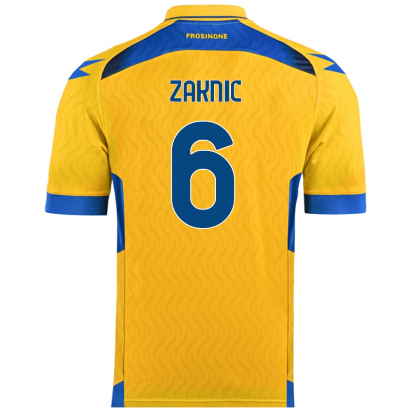 Niño Camiseta Lazar Zaknic #6 Amarillo 1ª Equipación 2024/25 La Camisa Argentina