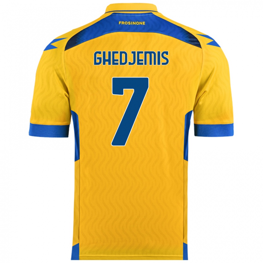 Niño Camiseta Farès Ghedjemis #7 Amarillo 1ª Equipación 2024/25 La Camisa Argentina