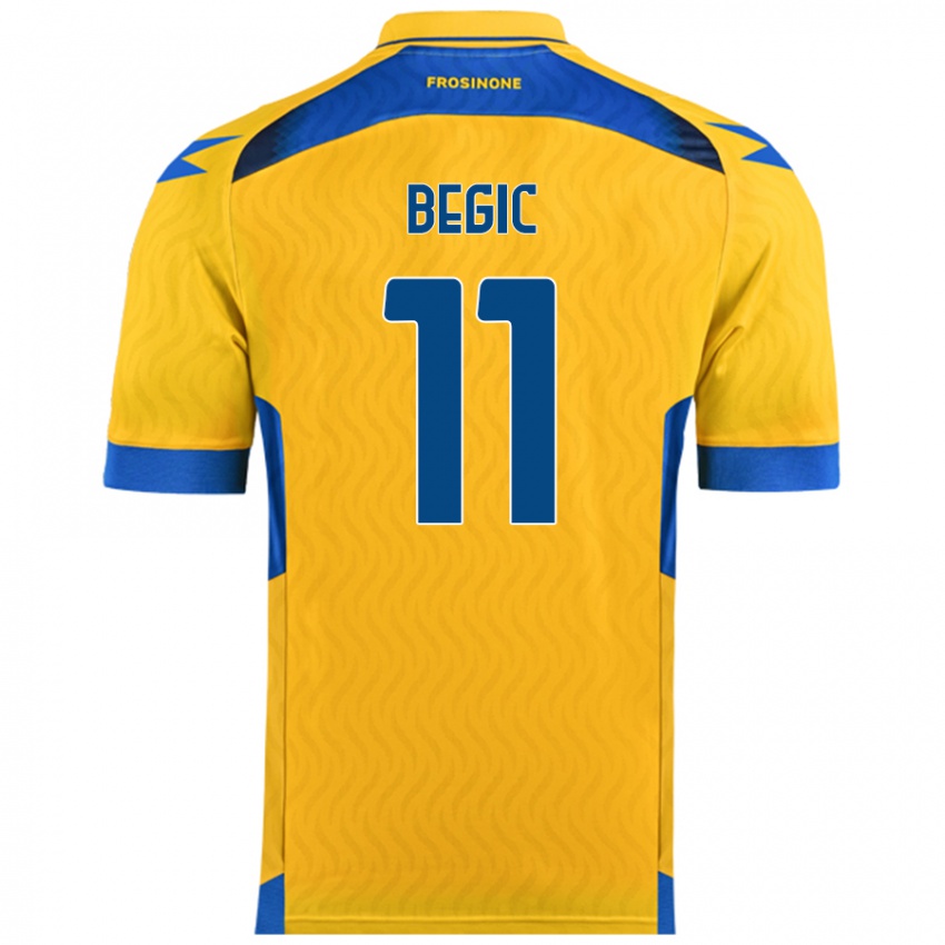 Niño Camiseta Tjas Begic #11 Amarillo 1ª Equipación 2024/25 La Camisa Argentina