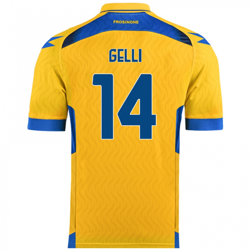 Niño Camiseta Francesco Gelli #14 Amarillo 1ª Equipación 2024/25 La Camisa Argentina