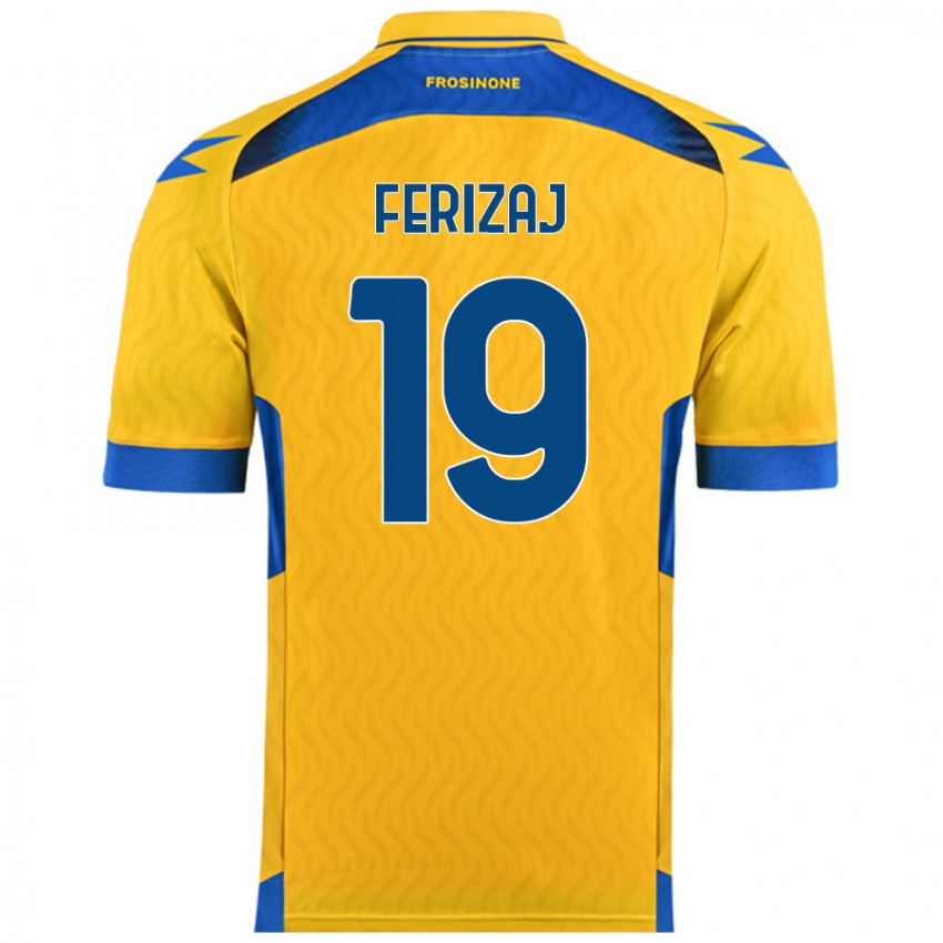 Niño Camiseta Justin Ferizaj #19 Amarillo 1ª Equipación 2024/25 La Camisa Argentina