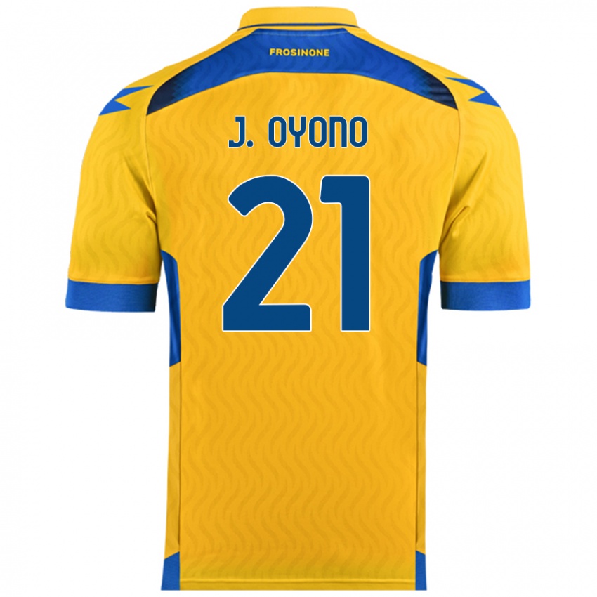 Niño Camiseta Jérémy Oyono #21 Amarillo 1ª Equipación 2024/25 La Camisa Argentina