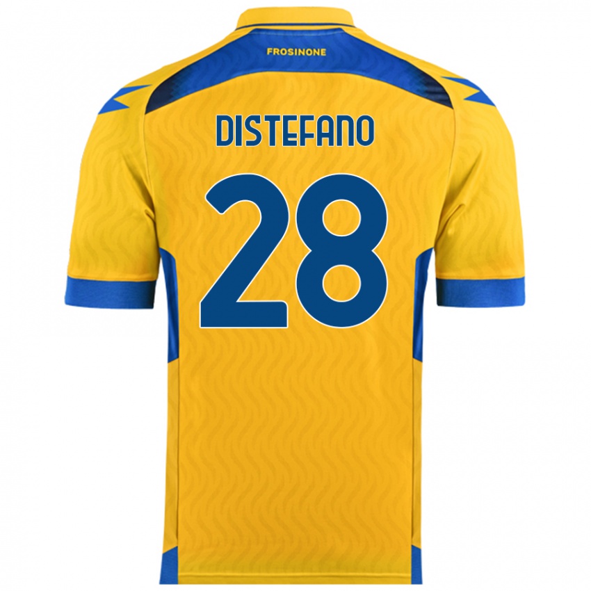 Niño Camiseta Filippo Distefano #28 Amarillo 1ª Equipación 2024/25 La Camisa Argentina