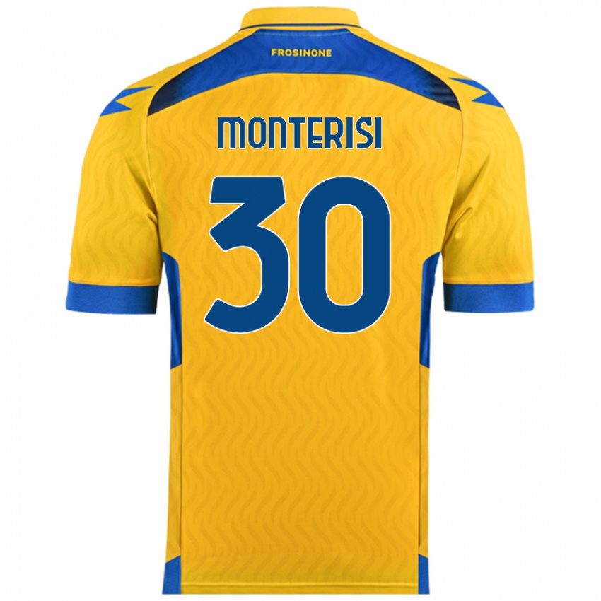 Niño Camiseta Ilario Monterisi #30 Amarillo 1ª Equipación 2024/25 La Camisa Argentina