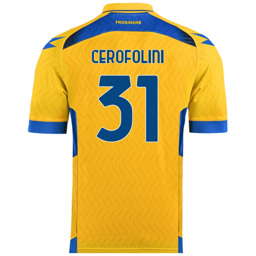 Niño Camiseta Michele Cerofolini #31 Amarillo 1ª Equipación 2024/25 La Camisa Argentina