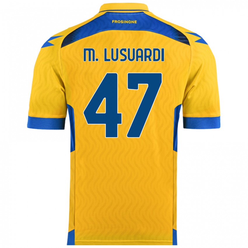 Niño Camiseta Mateus Lusuardi #47 Amarillo 1ª Equipación 2024/25 La Camisa Argentina